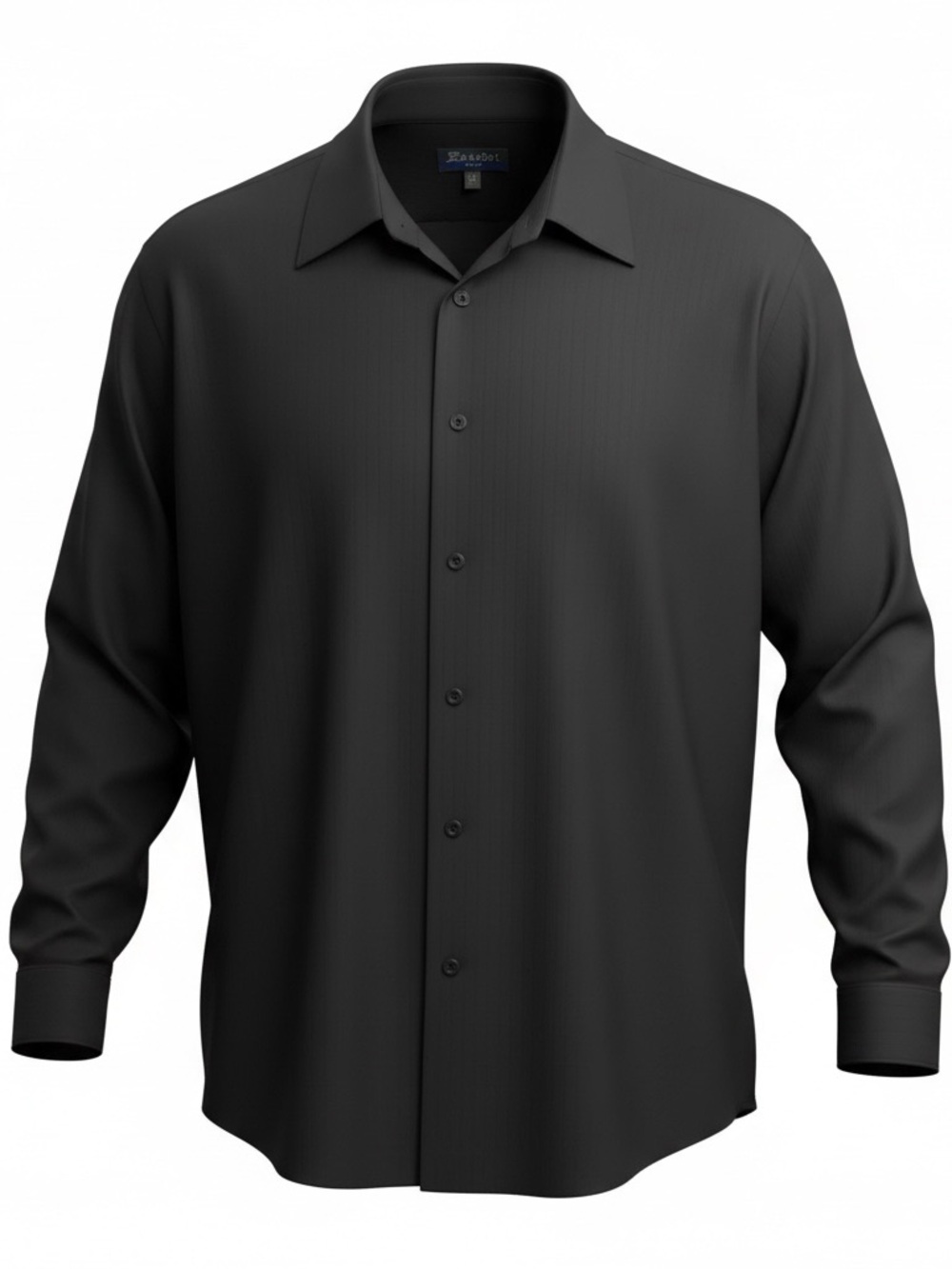 Bassiri Black Men's Long Sleeve Dress Shirt